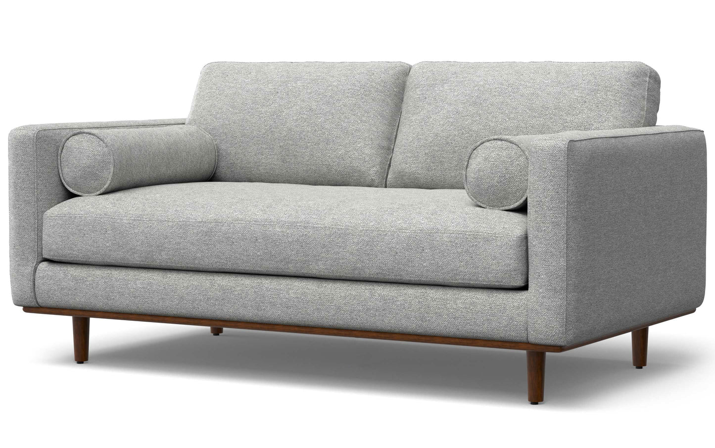 Mist Grey Woven-Blend Fabric | Morrison 72 inch Mid Century Sofa