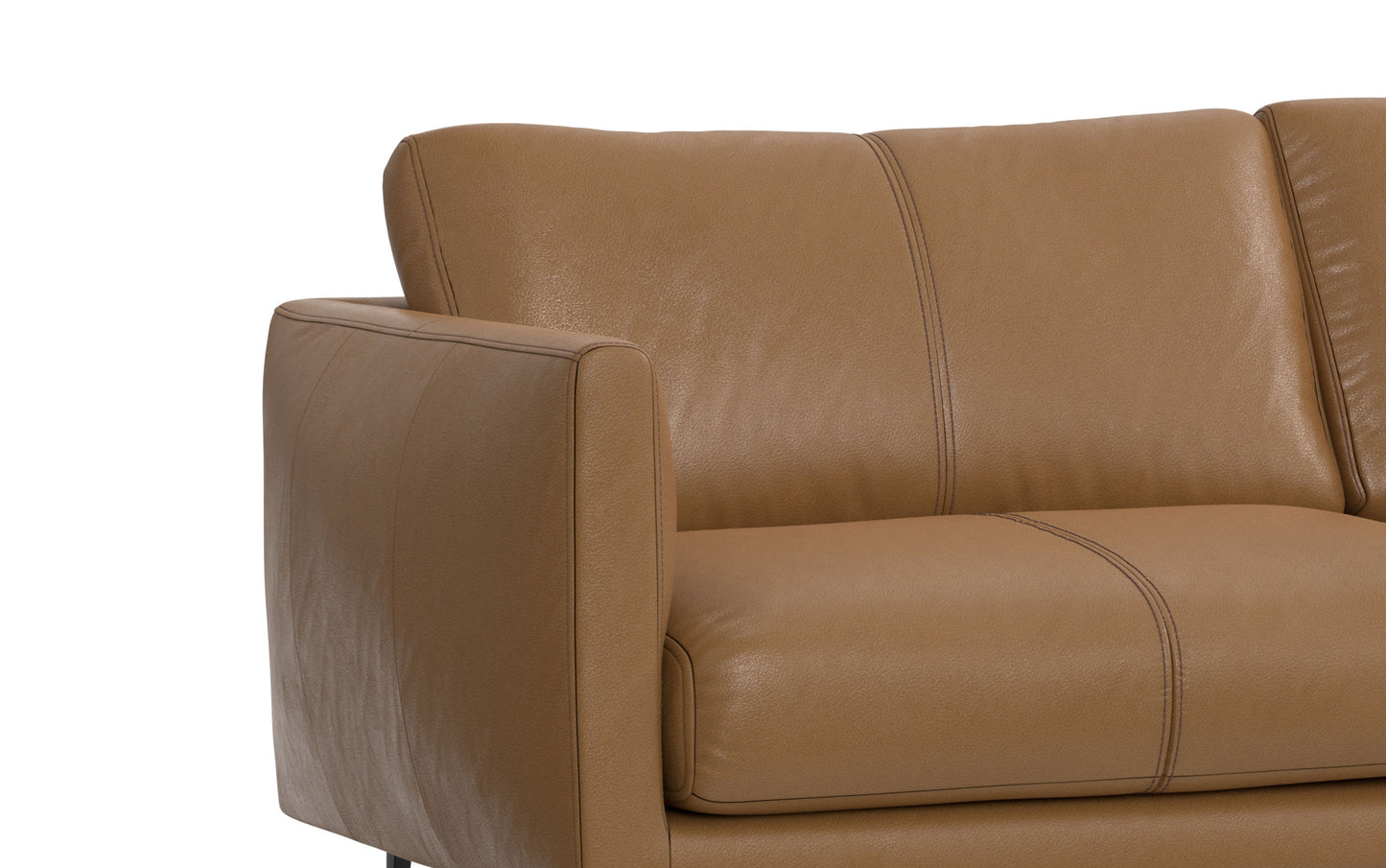 Butternut Brown Genuine Leather | Stevens 81 inch Sofa