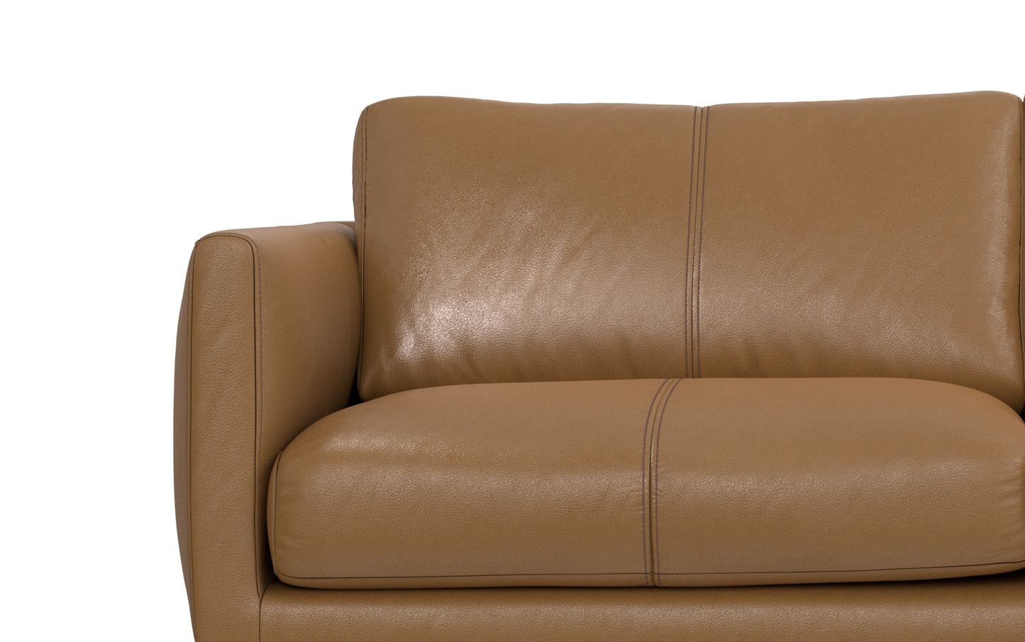 Butternut Brown Genuine Leather | Stevens 81 inch Sofa