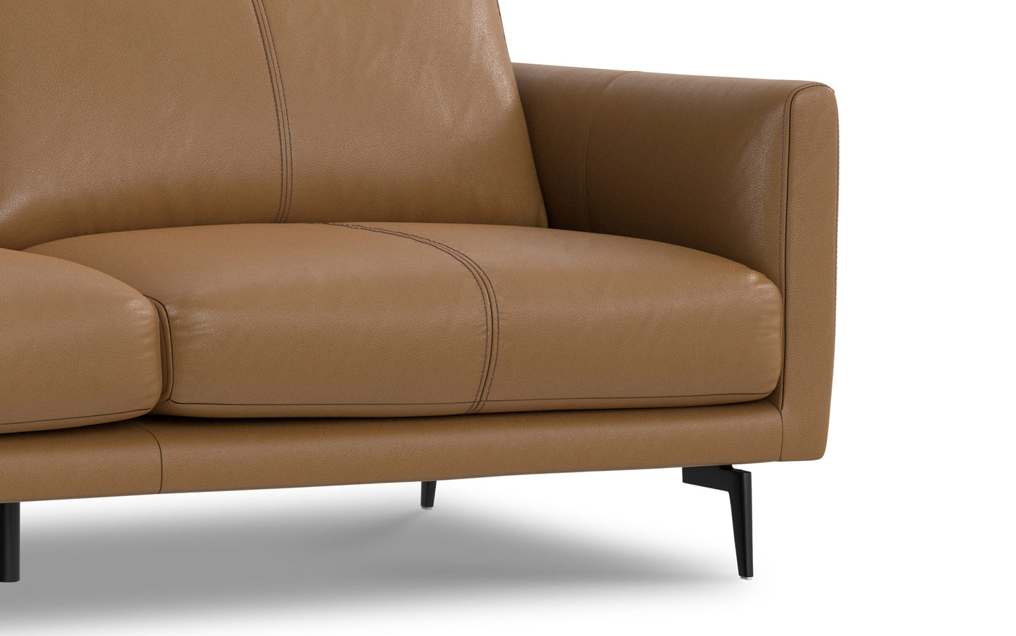 Butternut Brown Genuine Leather | Stevens 81 inch Sofa