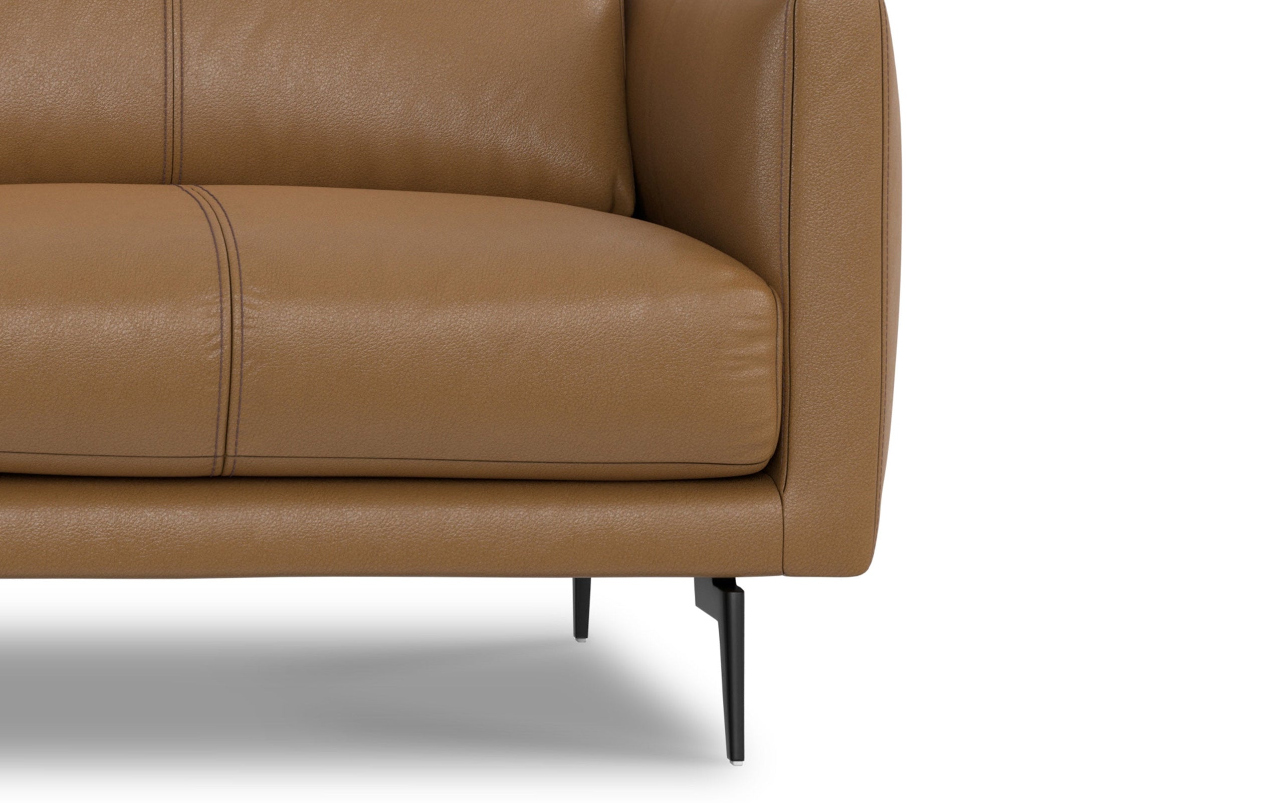 Butternut Brown Genuine Leather | Stevens 81 inch Sofa