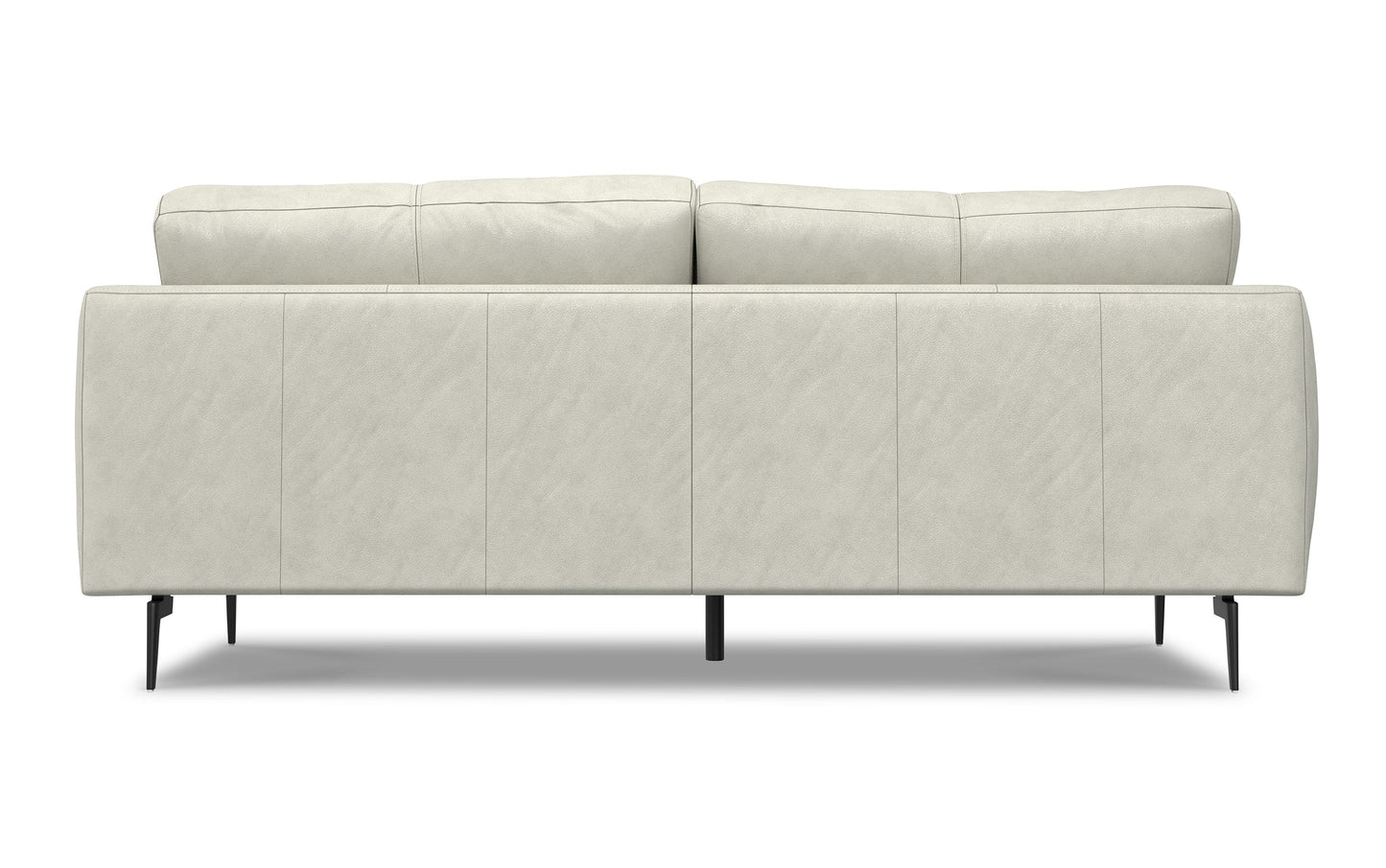 Light Smoke Grey Genuine Leather | Stevens 81 inch Sofa