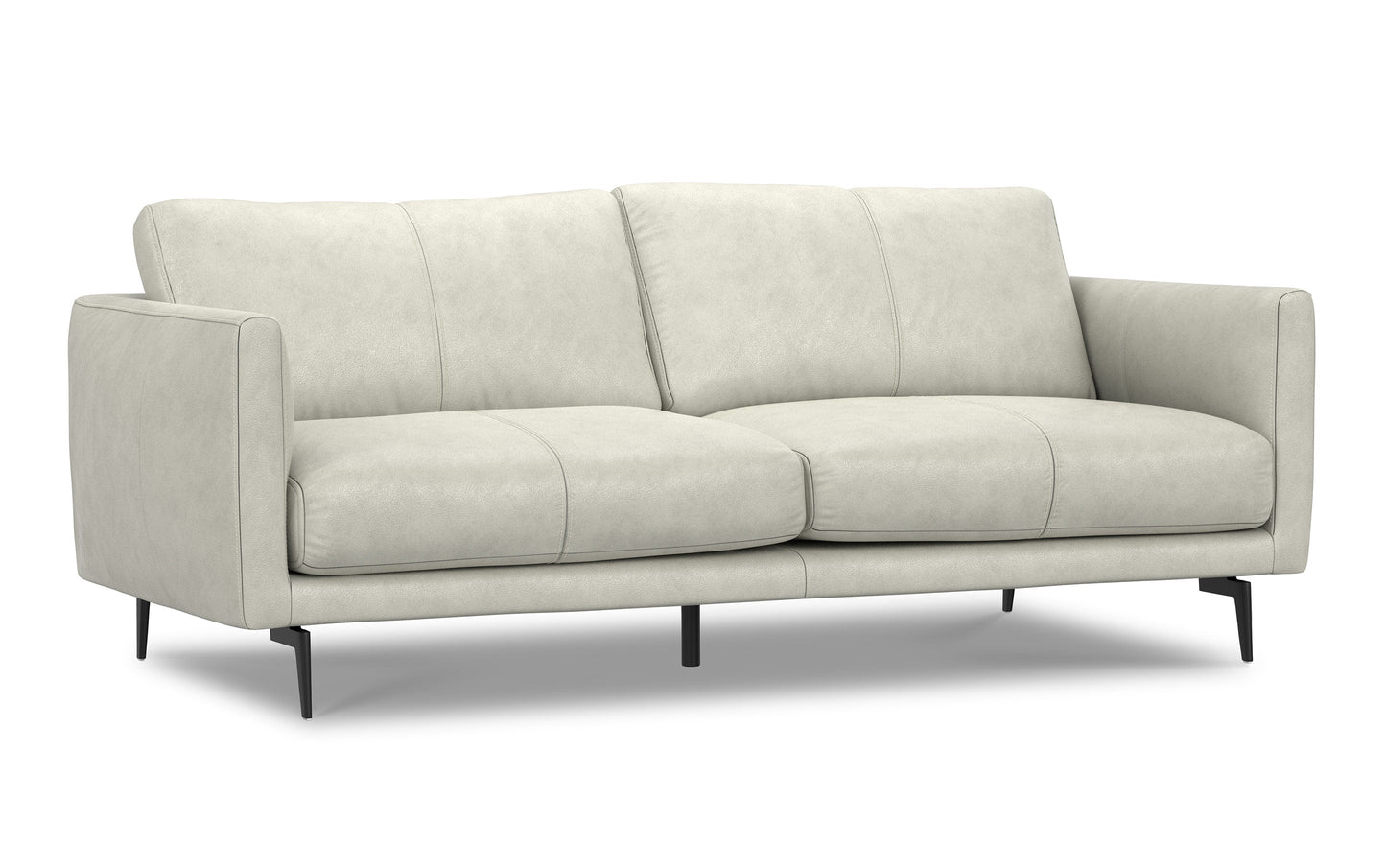 Light Smoke Grey Genuine Leather | Stevens 81 inch Sofa