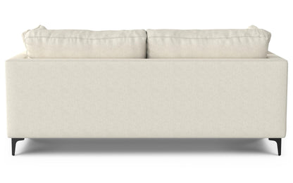 Cream Performance Fabric | Ava 76 inch Mid Century Sofa with Ottoman Set