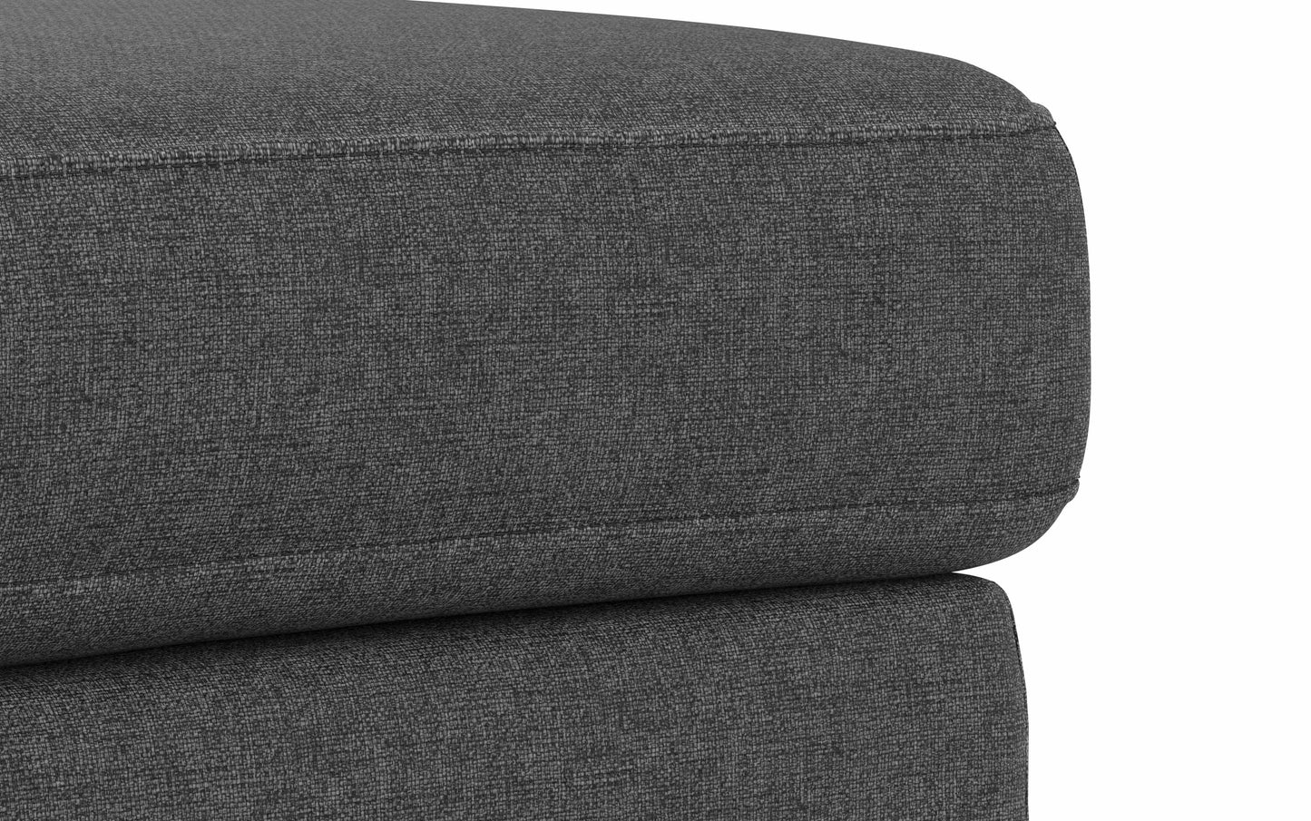 Pebble Grey Performance Fabric | Ava 76 inch Mid Century Sofa with Ottoman Set