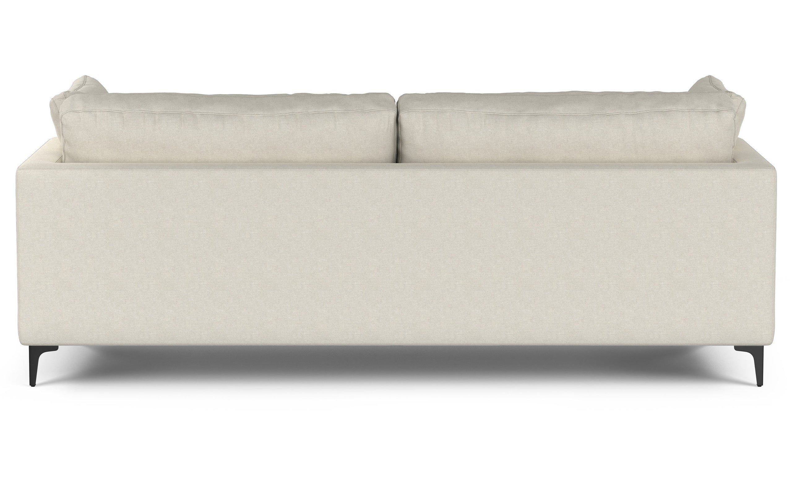 Cream Performance Fabric | Ava 90 inch Mid Century Sofa with Ottoman Set