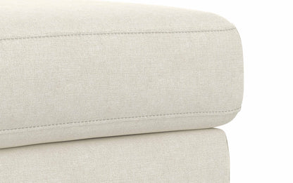 Cream Performance Fabric | Ava 90 inch Mid Century Sofa with Ottoman Set