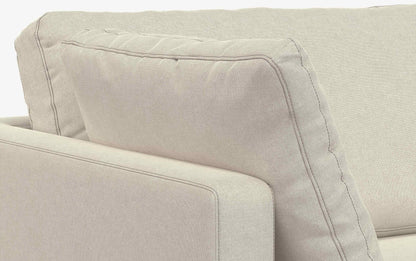 Cream Performance Fabric | Ava 90 inch Mid Century Sofa with Ottoman Set