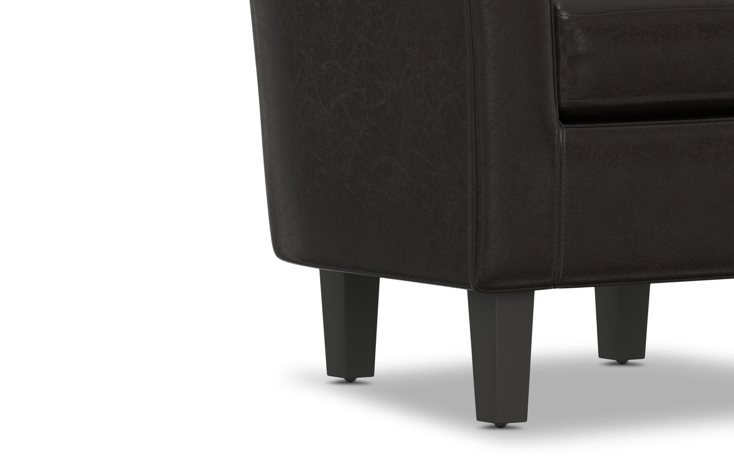 Dark Brown Vegan Leather | Austin Vegan Leather Tub Chair