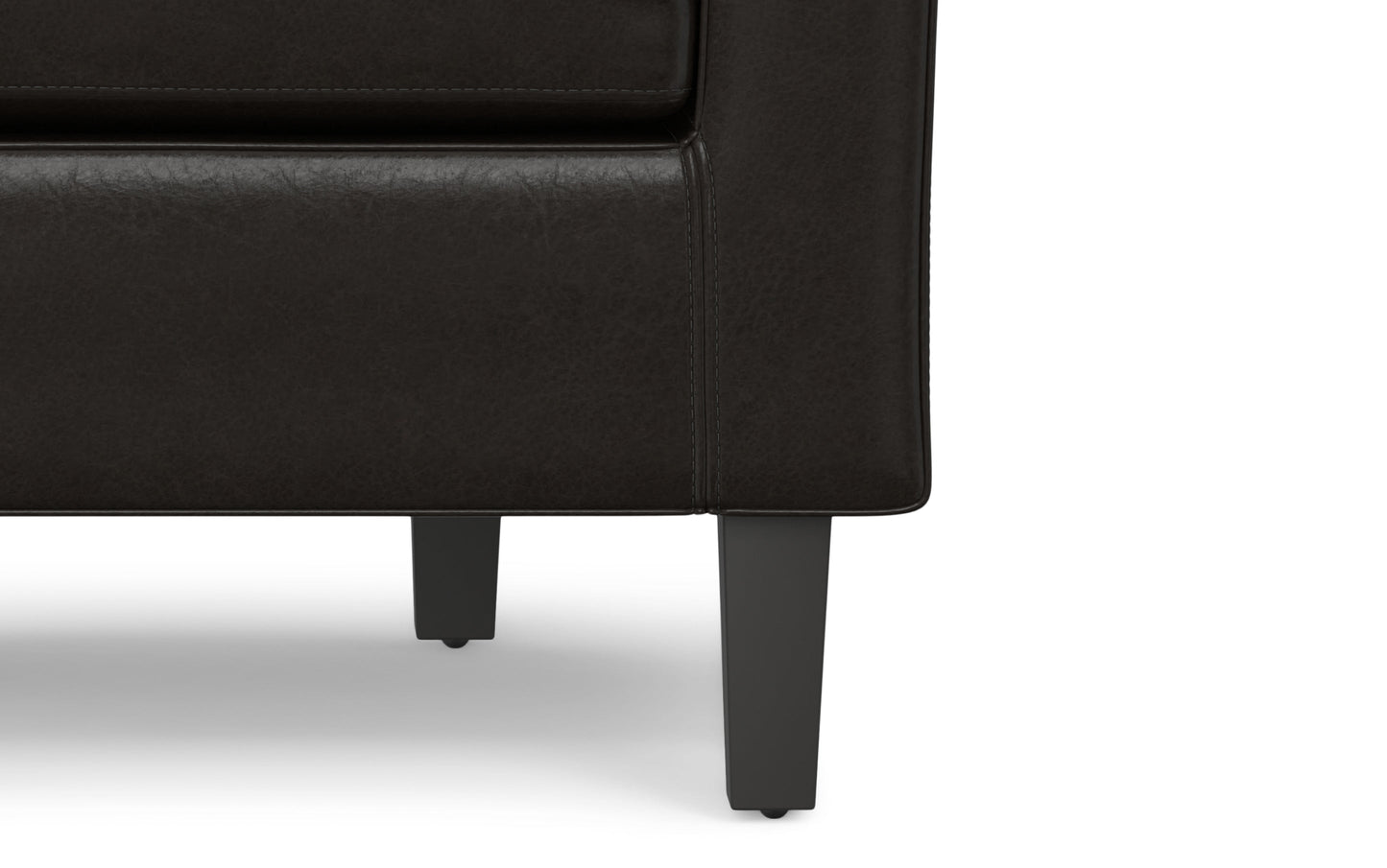 Dark Brown Vegan Leather | Austin Vegan Leather Tub Chair