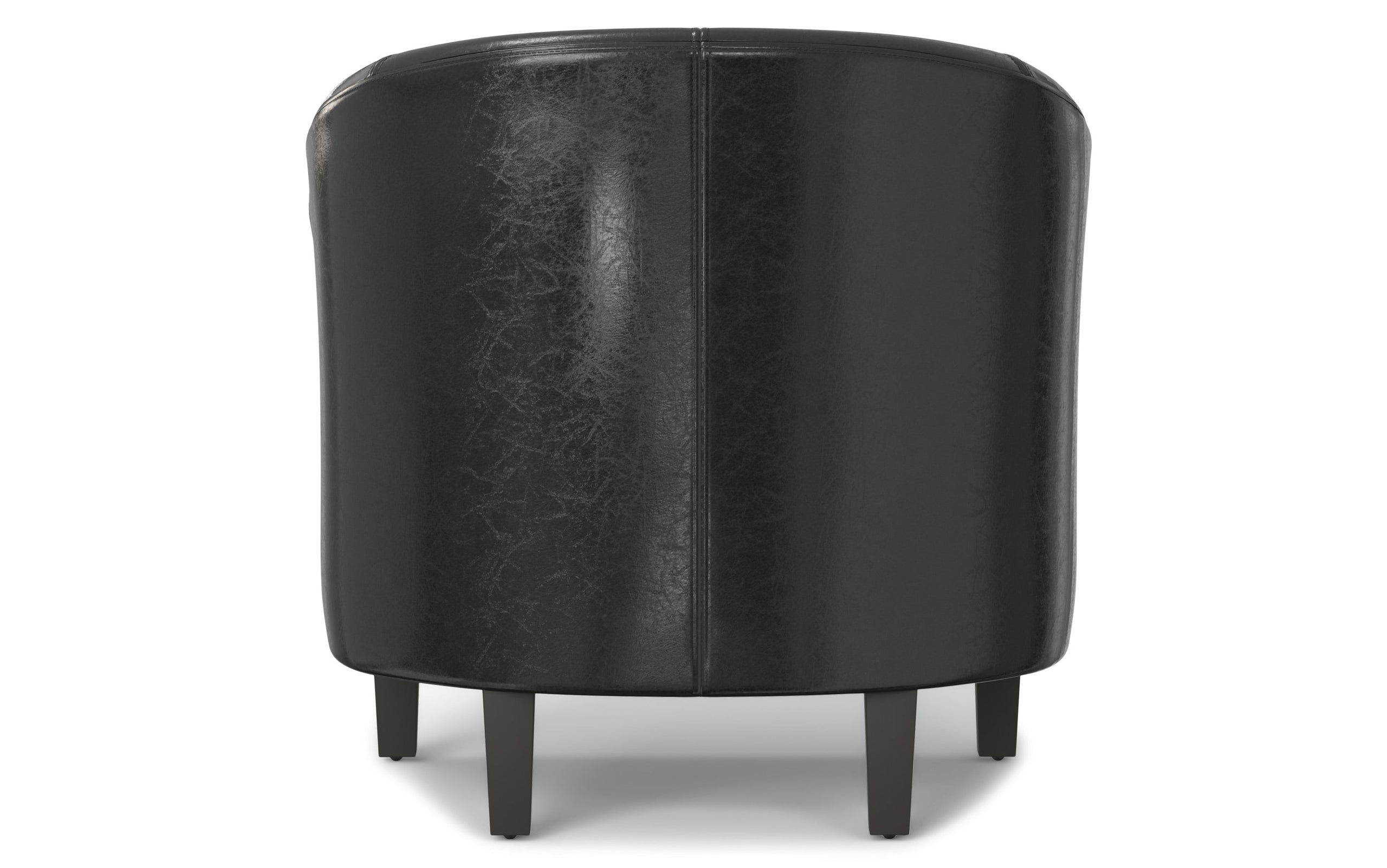 Black Vegan Leather | Austin Vegan Leather Tub Chair