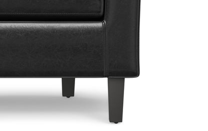 Black Vegan Leather | Austin Vegan Leather Tub Chair