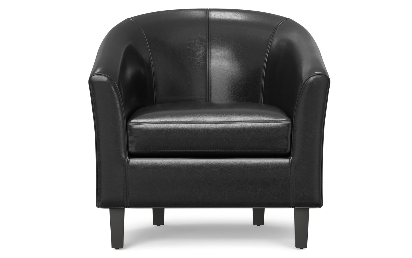 Black Vegan Leather | Austin Vegan Leather Tub Chair