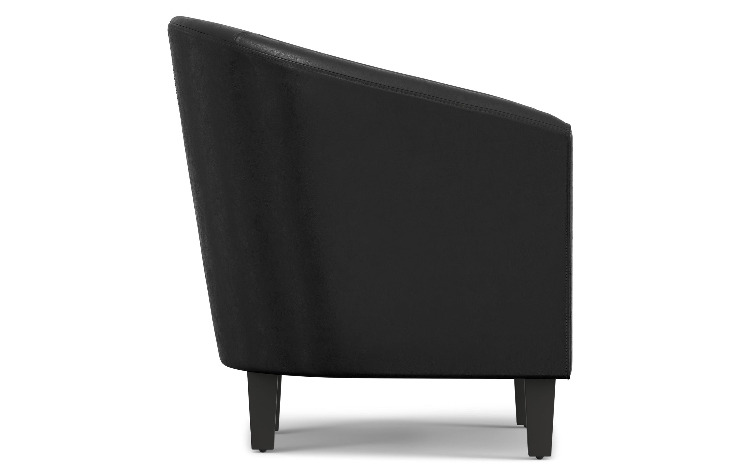 Distressed Black Distressed Vegan Leather | Austin Accent Chair