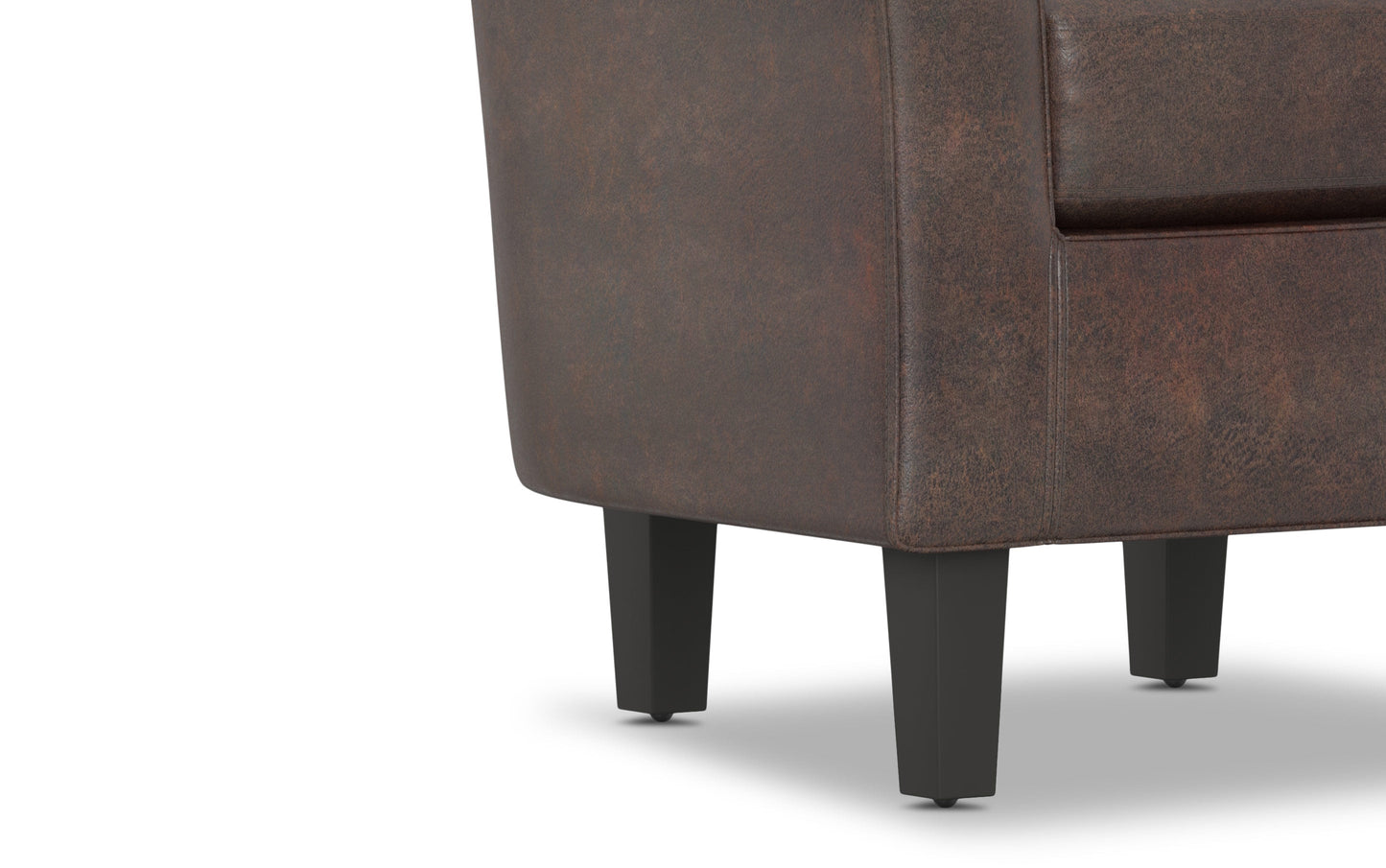 Distressed Brown Distressed Vegan Leather | Austin Accent Chair