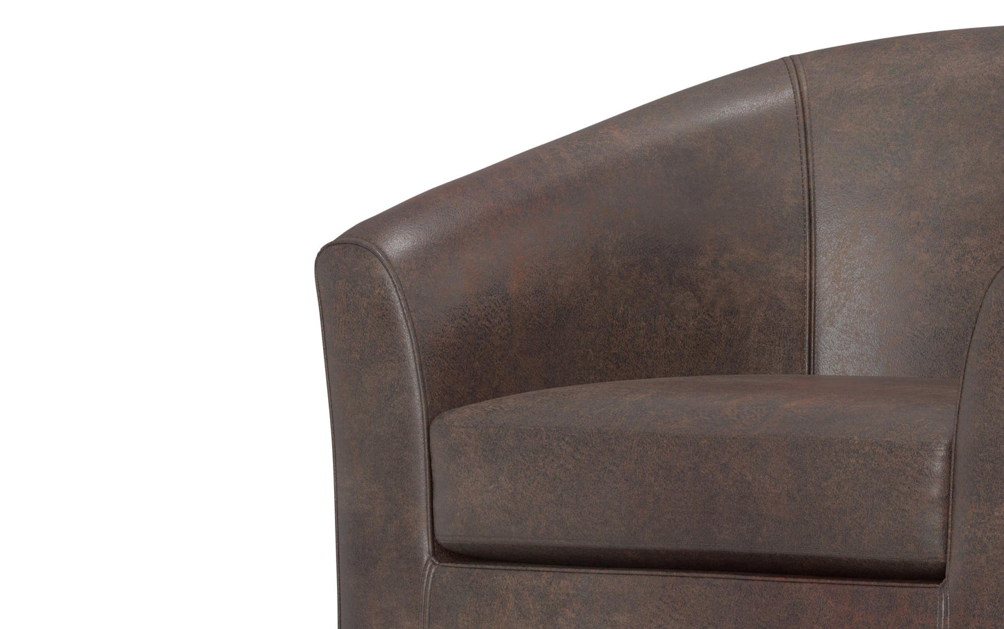 Distressed Brown Distressed Vegan Leather | Austin Accent Chair