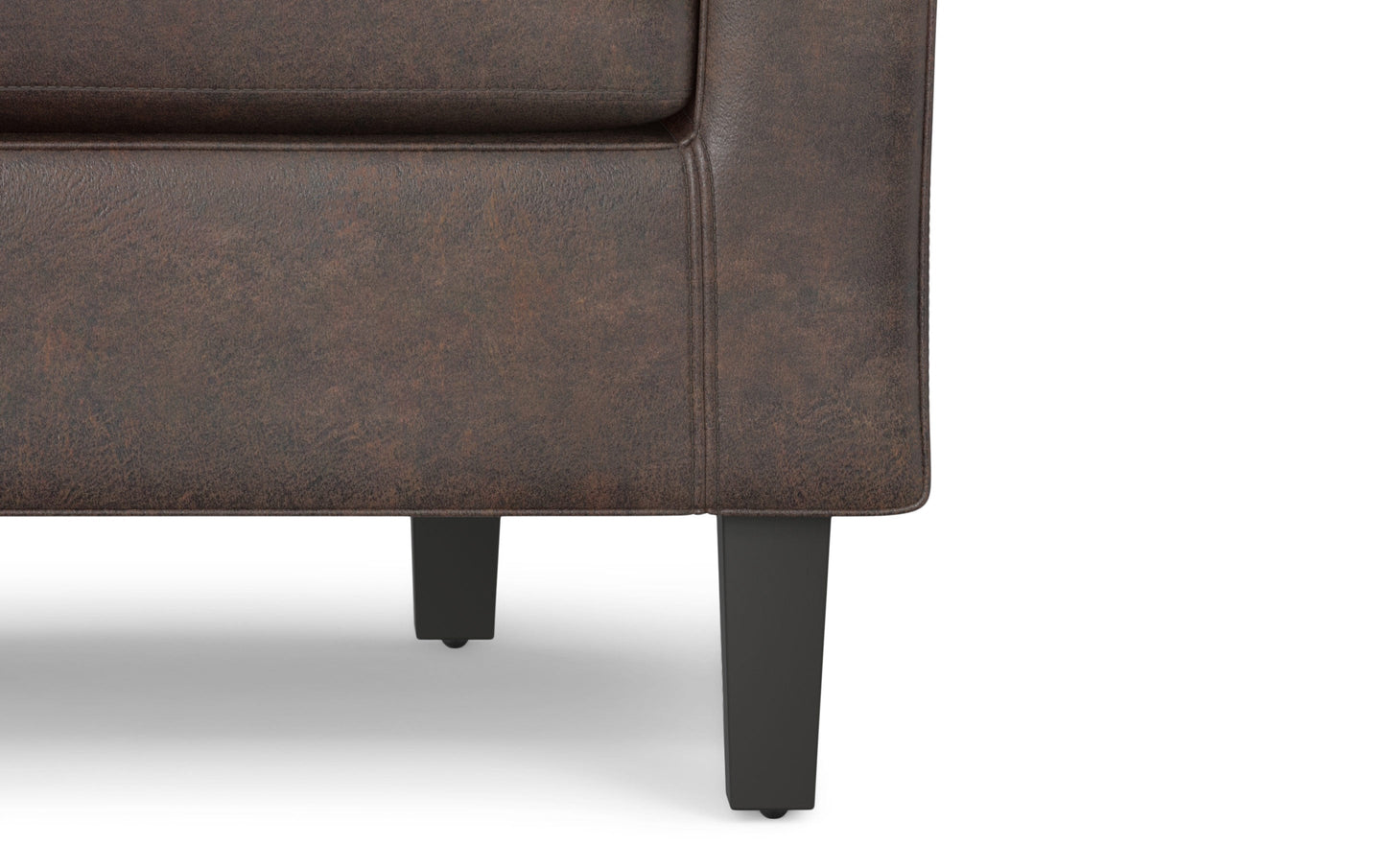 Distressed Brown Distressed Vegan Leather | Austin Accent Chair