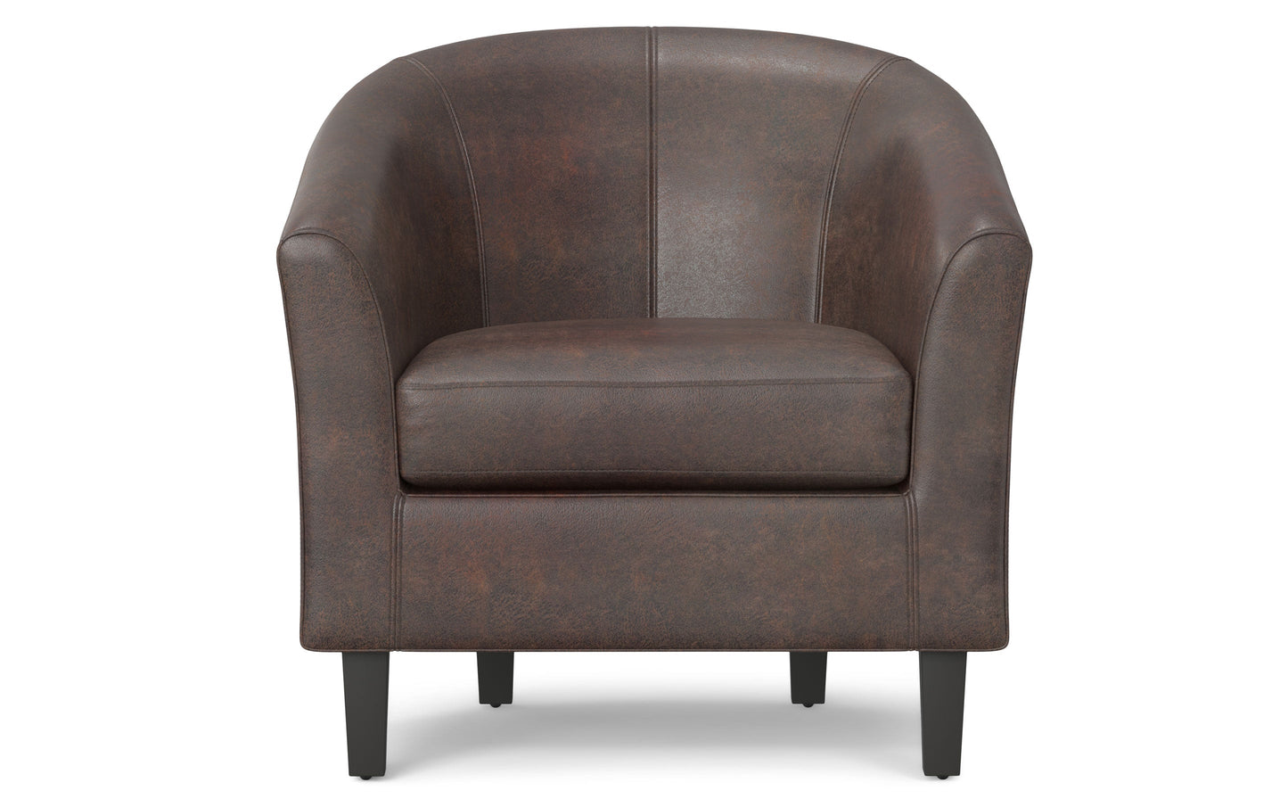 Distressed Brown Distressed Vegan Leather | Austin Accent Chair