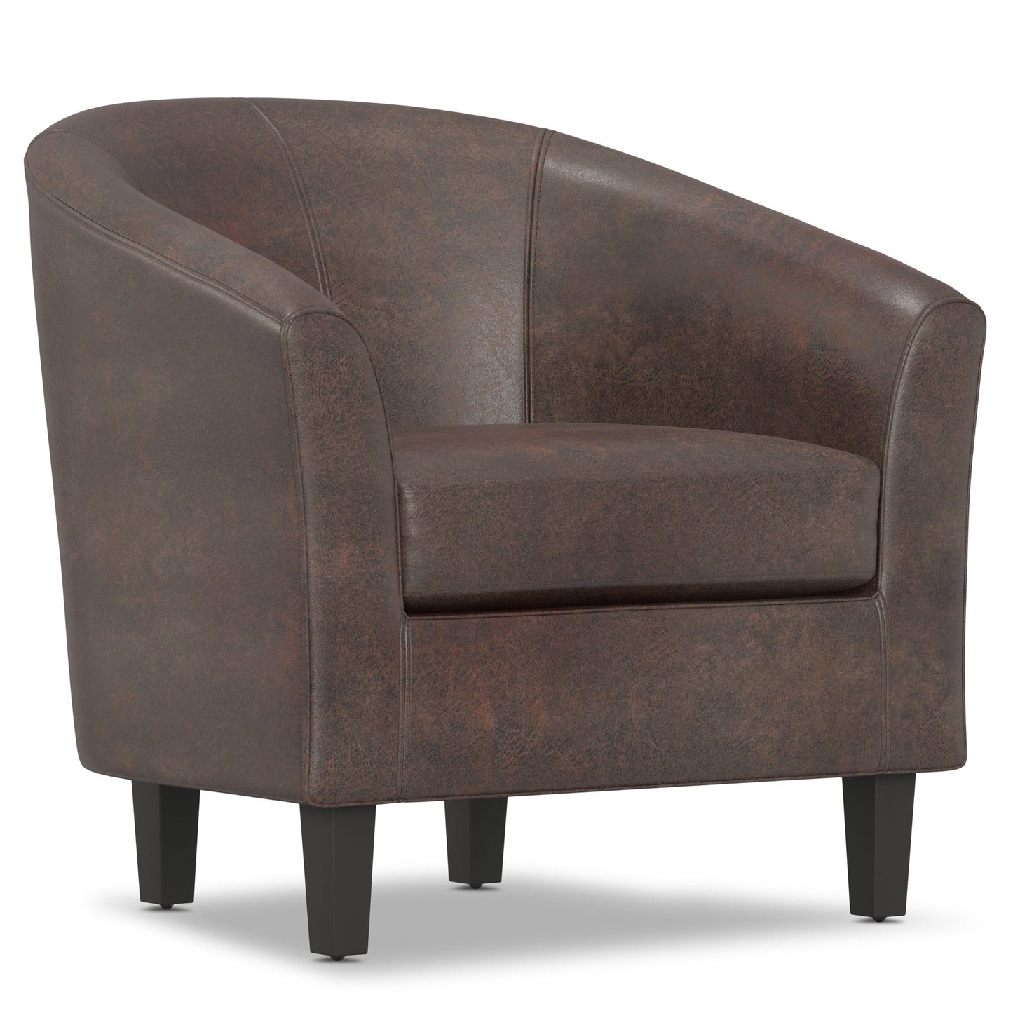 Distressed Brown Distressed Vegan Leather | Austin Accent Chair