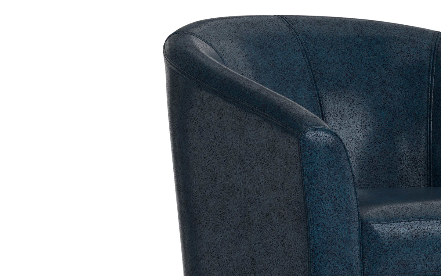 Distressed Dark Blue Distressed Vegan Leather | Austin Accent Chair