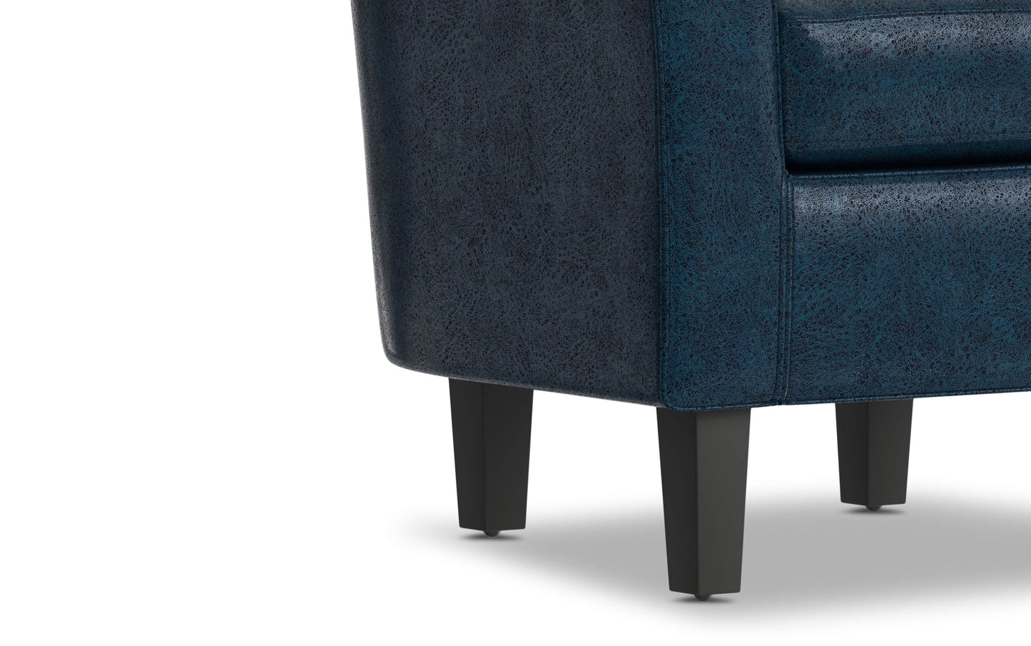 Distressed Dark Blue Distressed Vegan Leather | Austin Accent Chair