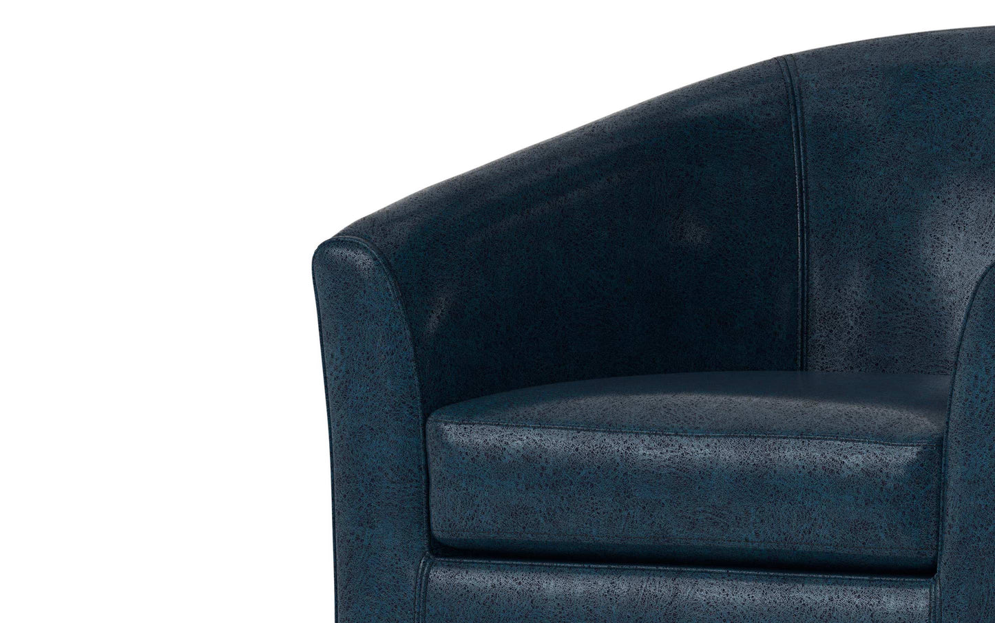 Distressed Dark Blue Distressed Vegan Leather | Austin Accent Chair