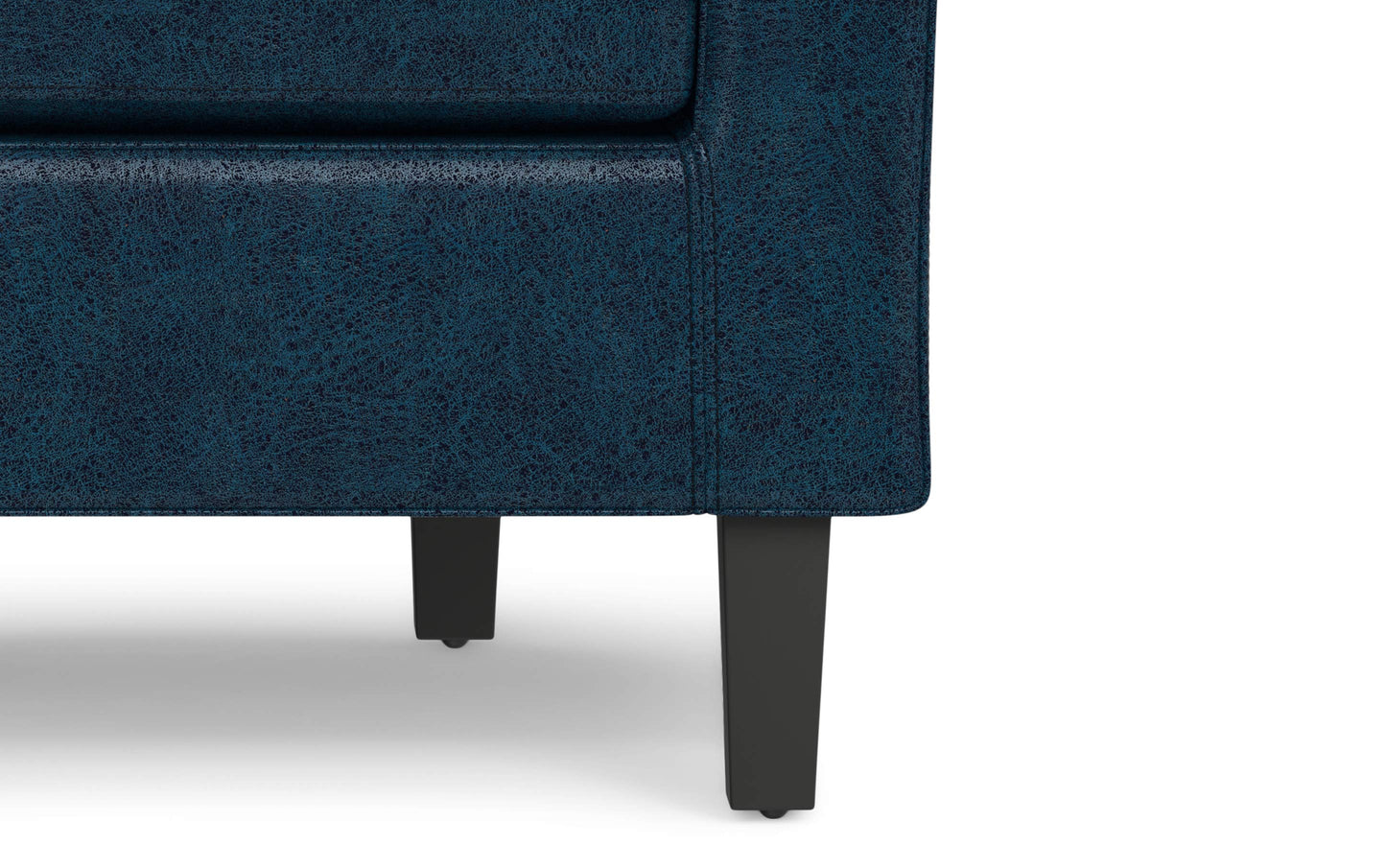 Distressed Dark Blue Distressed Vegan Leather | Austin Accent Chair