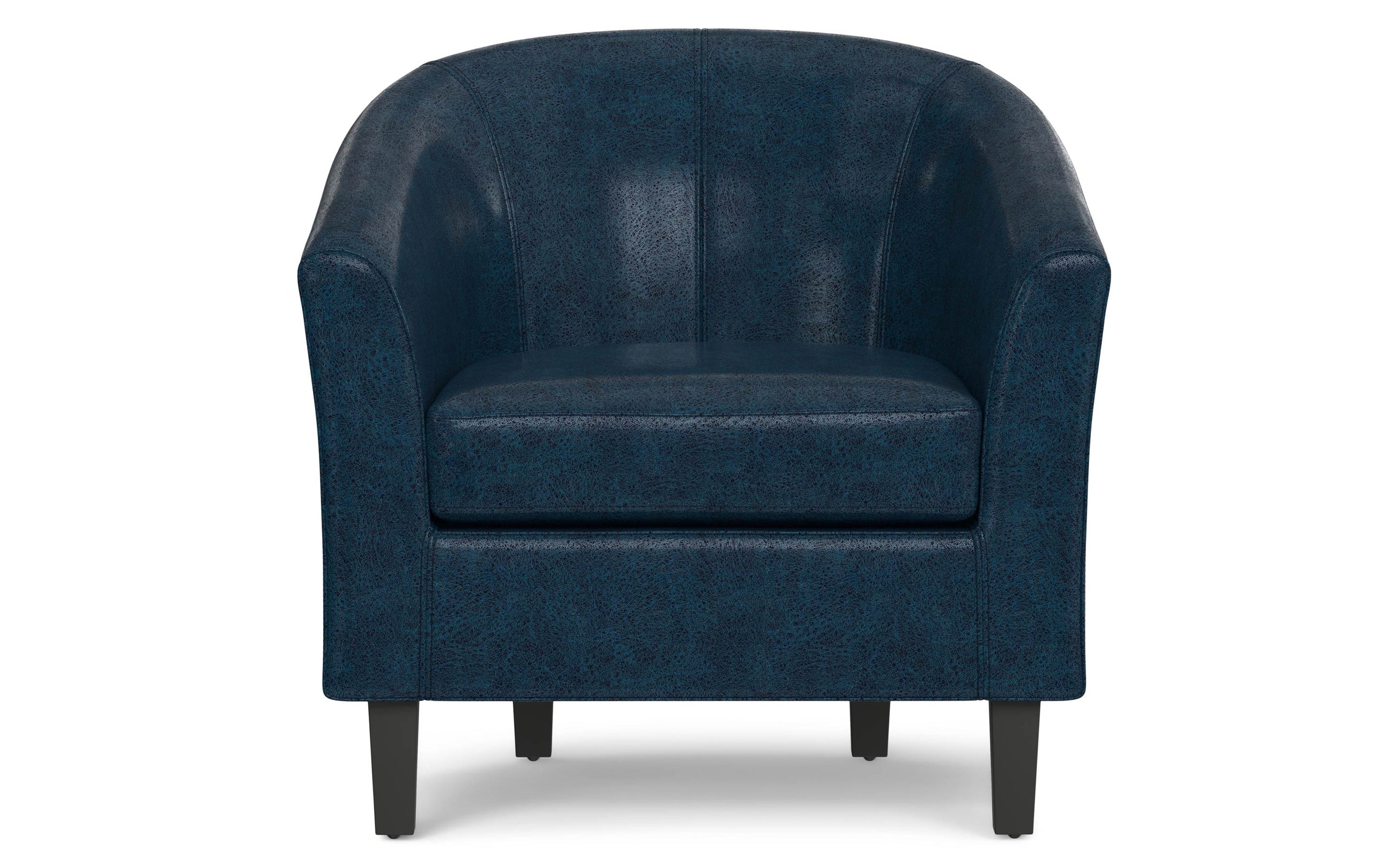 Distressed Dark Blue Distressed Vegan Leather | Austin Accent Chair