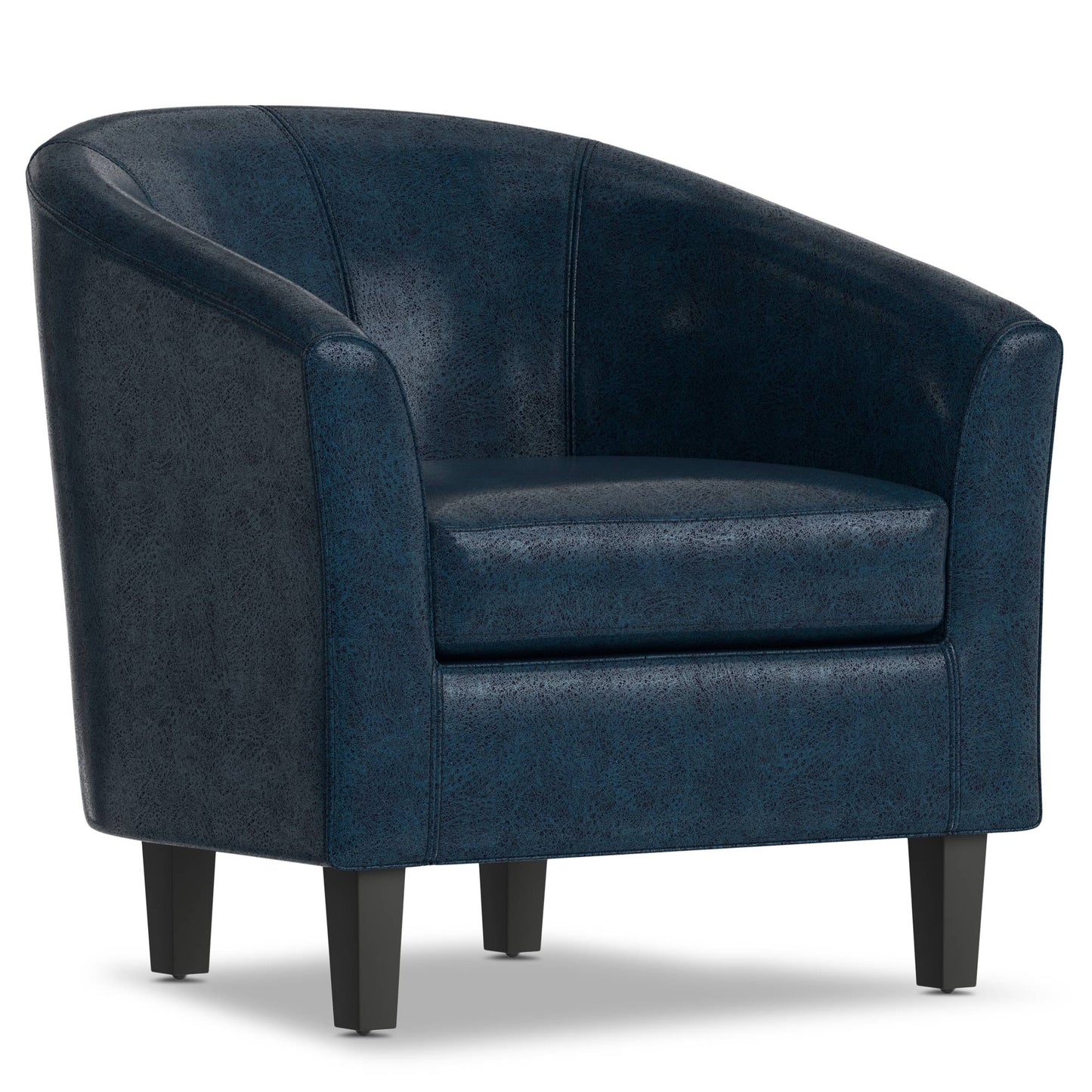 Distressed Dark Blue Distressed Vegan Leather | Austin Accent Chair