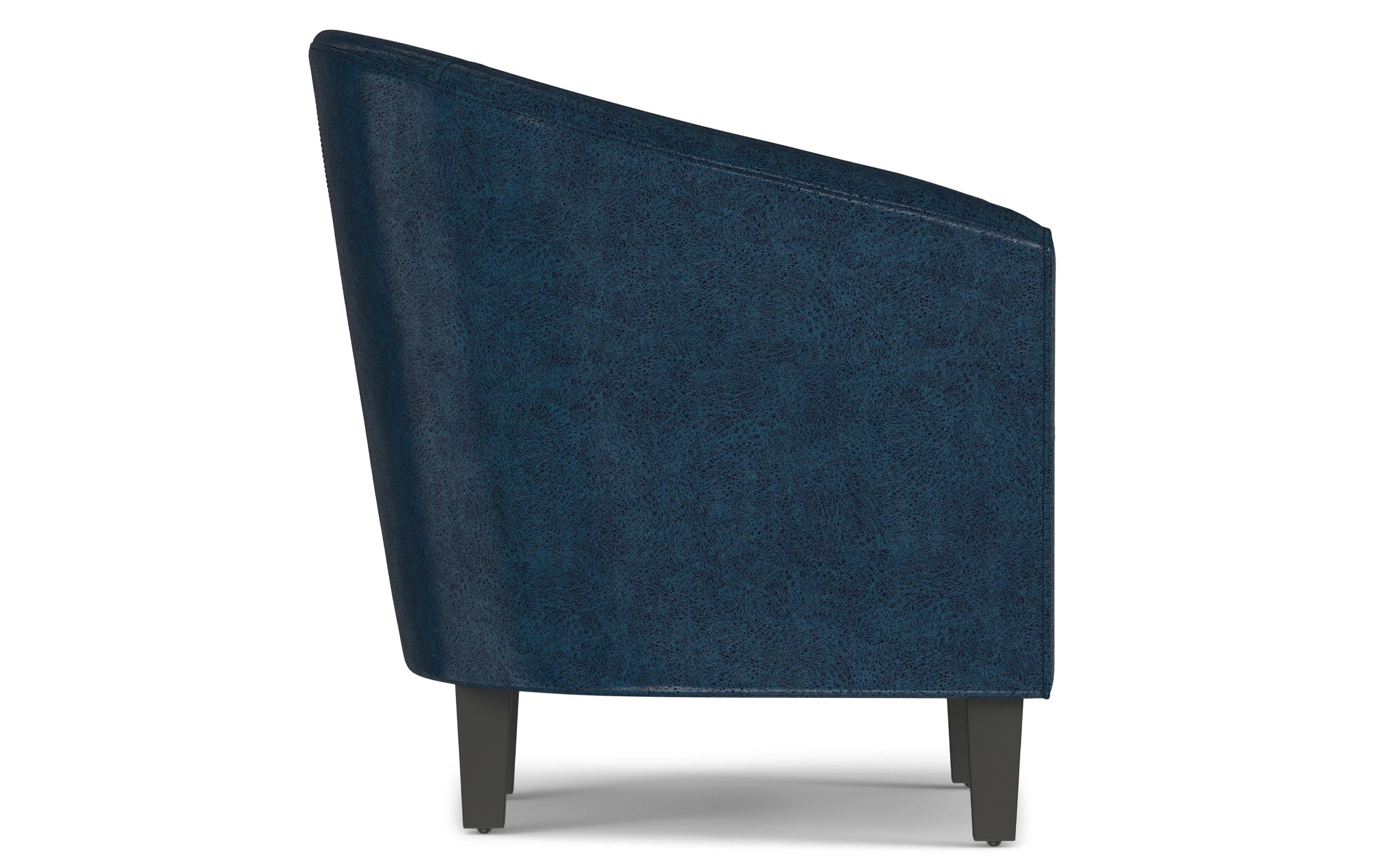 Distressed Dark Blue Distressed Vegan Leather | Austin Accent Chair