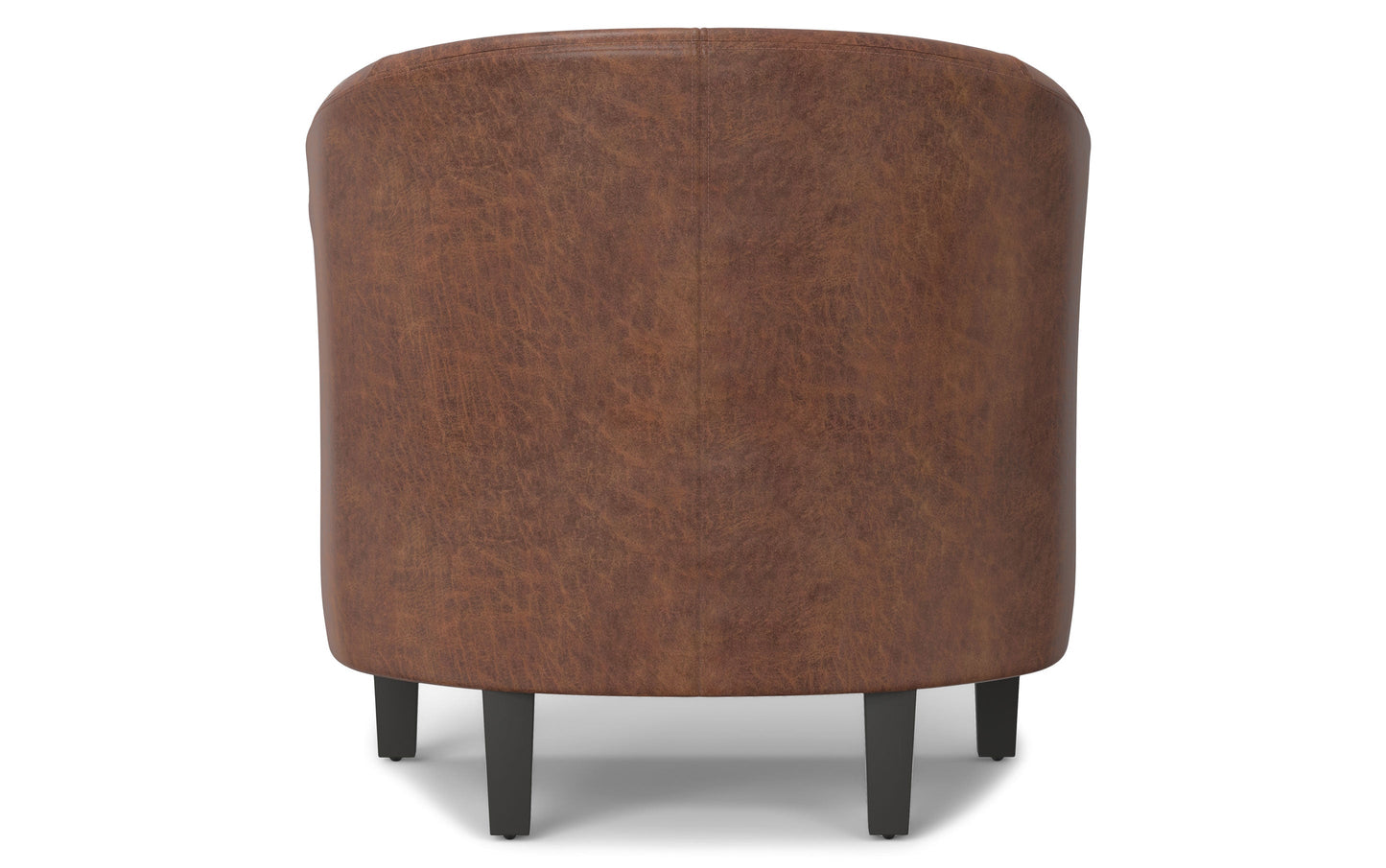 Distressed Saddle Brown Distressed Vegan Leather | Austin Accent Chair