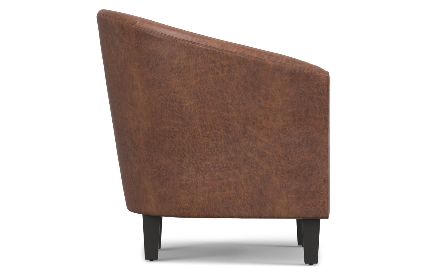 Distressed Saddle Brown Distressed Vegan Leather | Austin Accent Chair