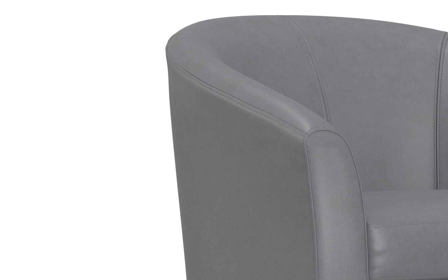 Stone Grey Vegan Leather | Austin Vegan Leather Tub Chair