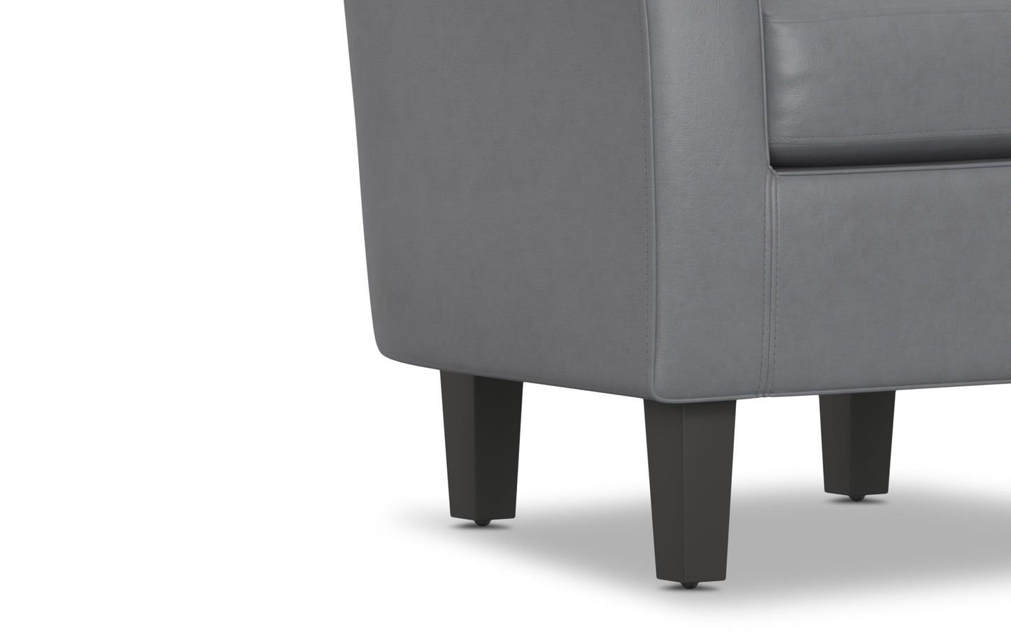 Stone Grey Vegan Leather | Austin Vegan Leather Tub Chair