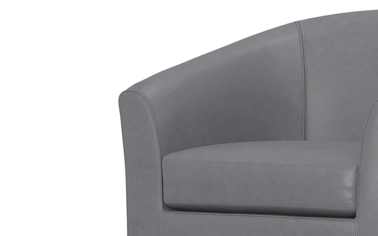 Stone Grey Vegan Leather | Austin Vegan Leather Tub Chair