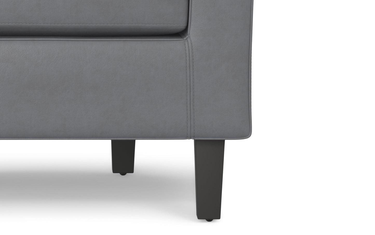 Stone Grey Vegan Leather | Austin Vegan Leather Tub Chair