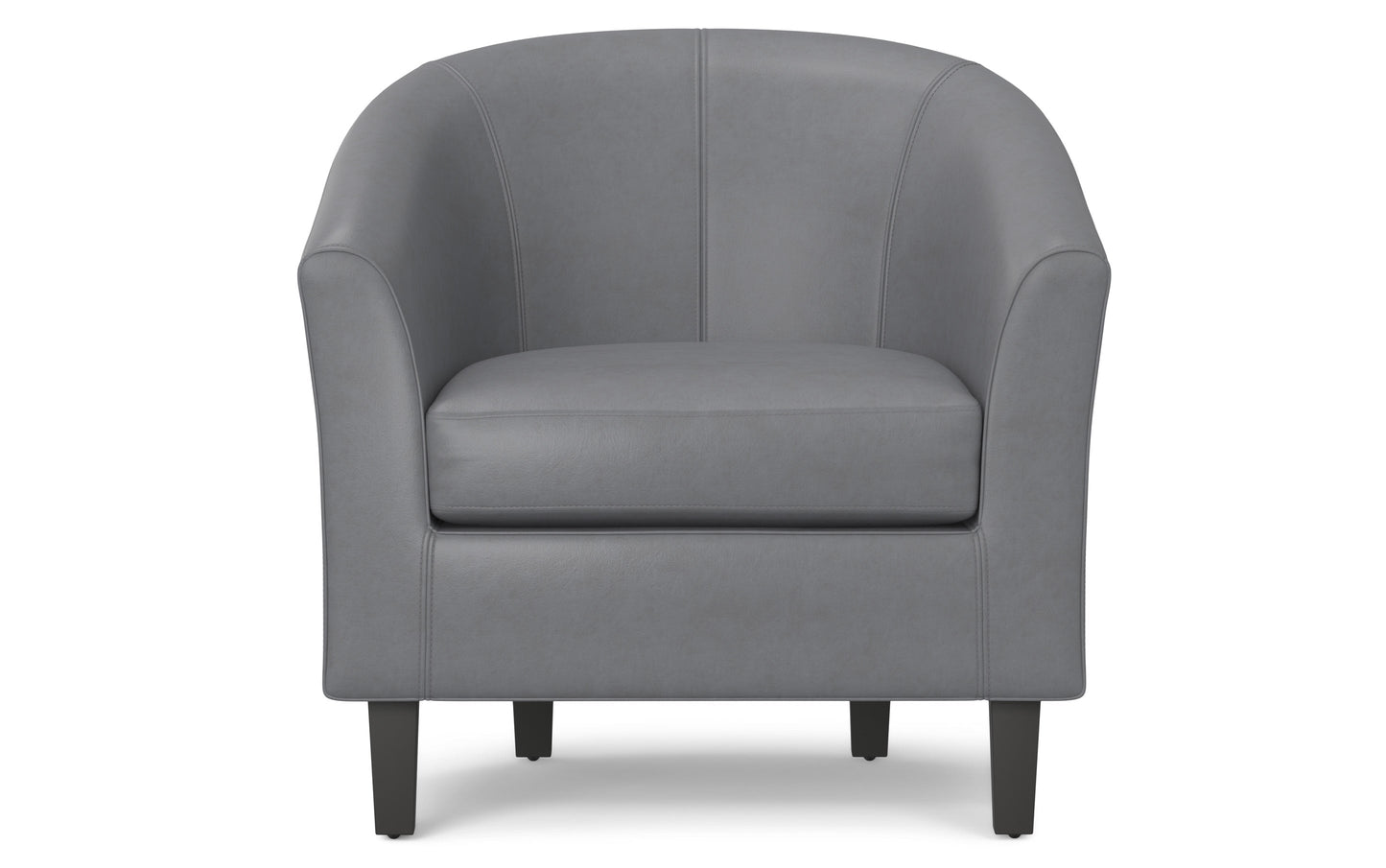 Stone Grey Vegan Leather | Austin Vegan Leather Tub Chair