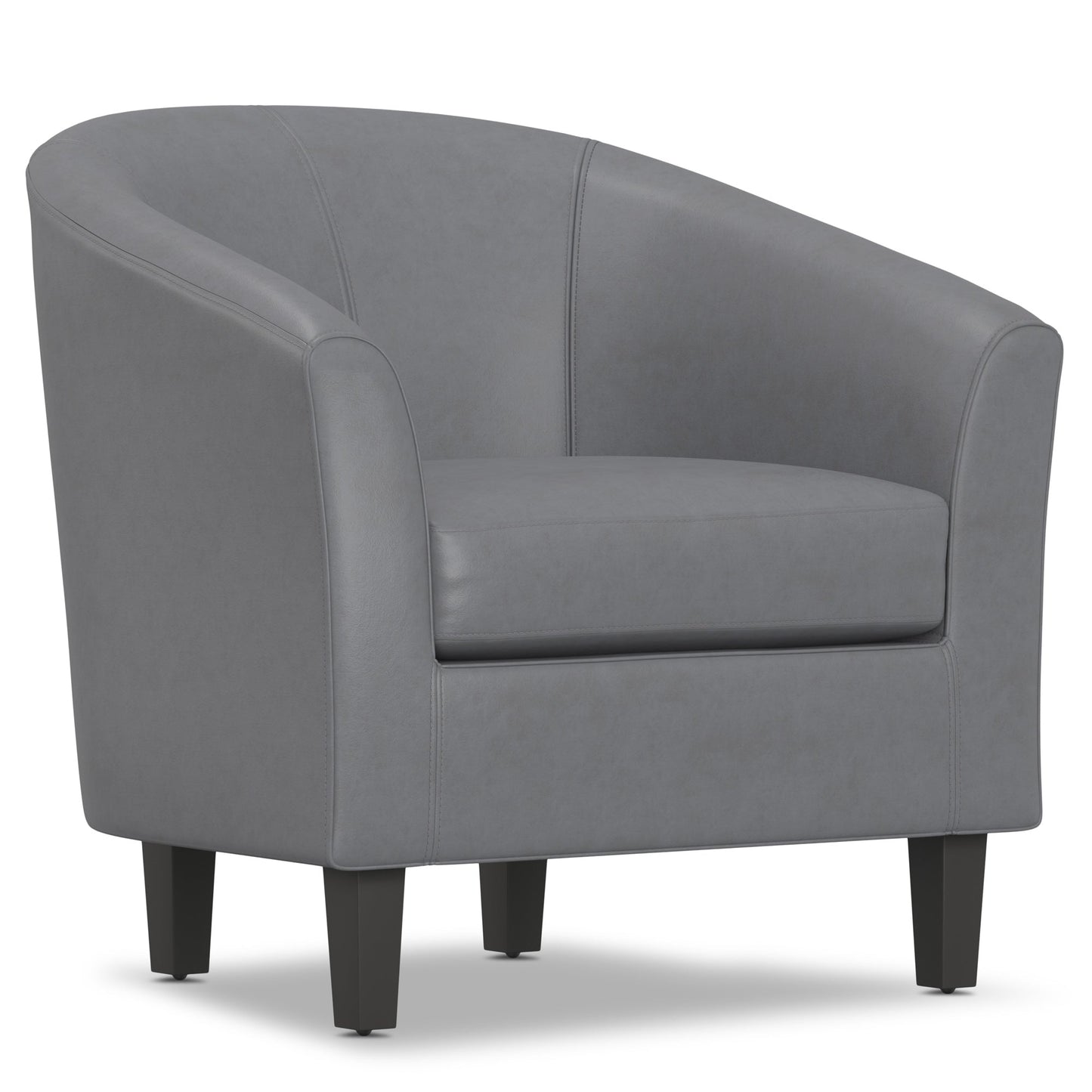 Stone Grey Vegan Leather | Austin Vegan Leather Tub Chair