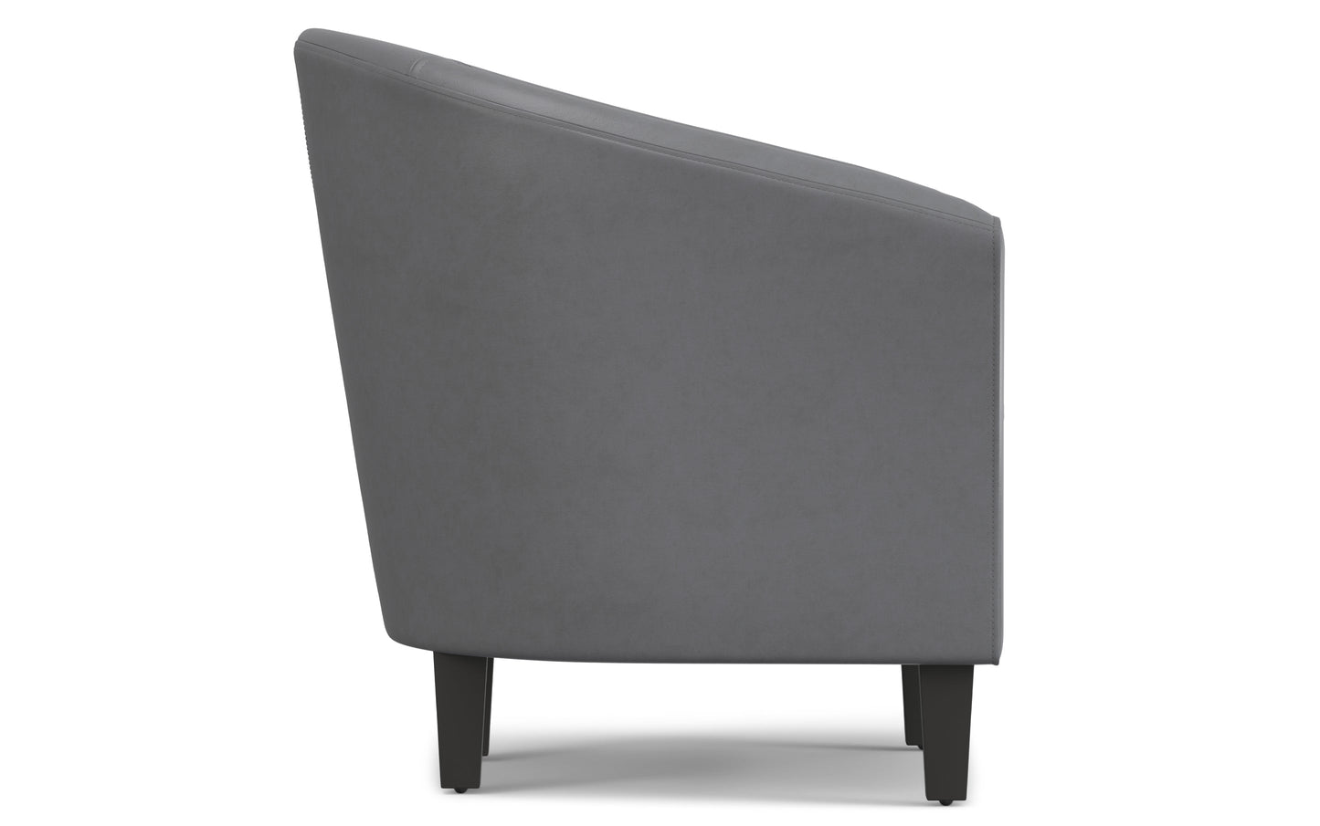 Stone Grey Vegan Leather | Austin Vegan Leather Tub Chair