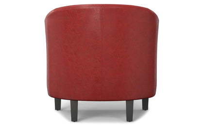 Red Vegan Leather | Austin Vegan Leather Tub Chair