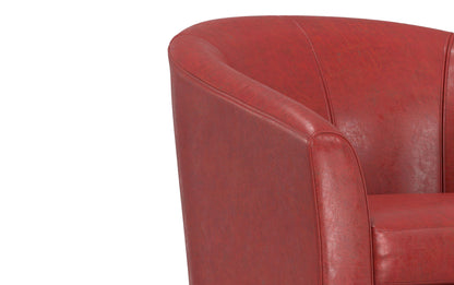 Red Vegan Leather | Austin Vegan Leather Tub Chair