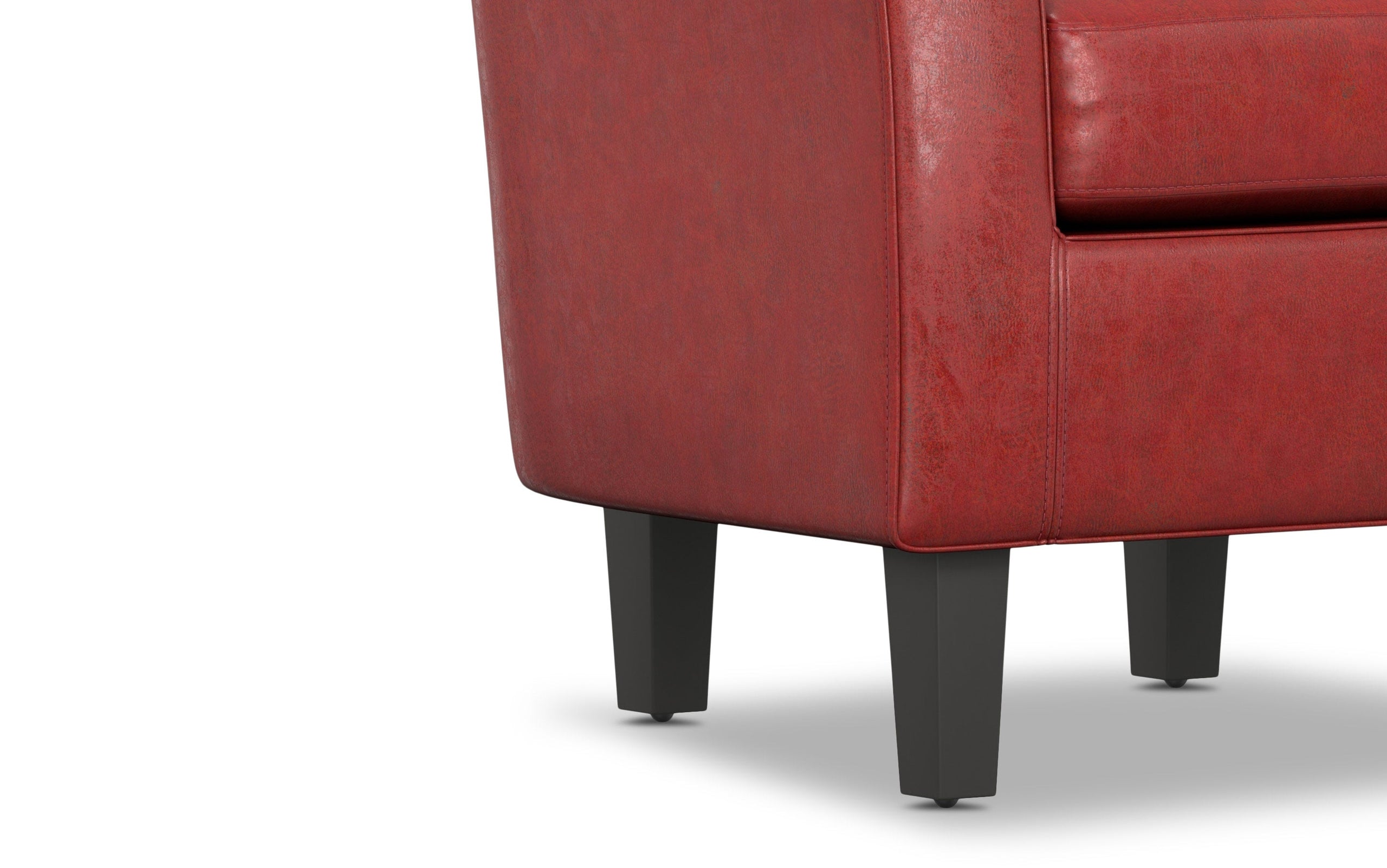 Red Vegan Leather | Austin Vegan Leather Tub Chair