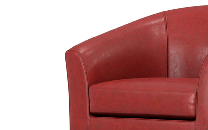 Red Vegan Leather | Austin Vegan Leather Tub Chair