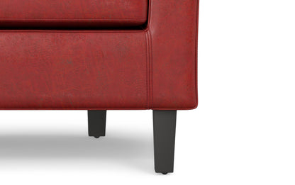 Red Vegan Leather | Austin Vegan Leather Tub Chair