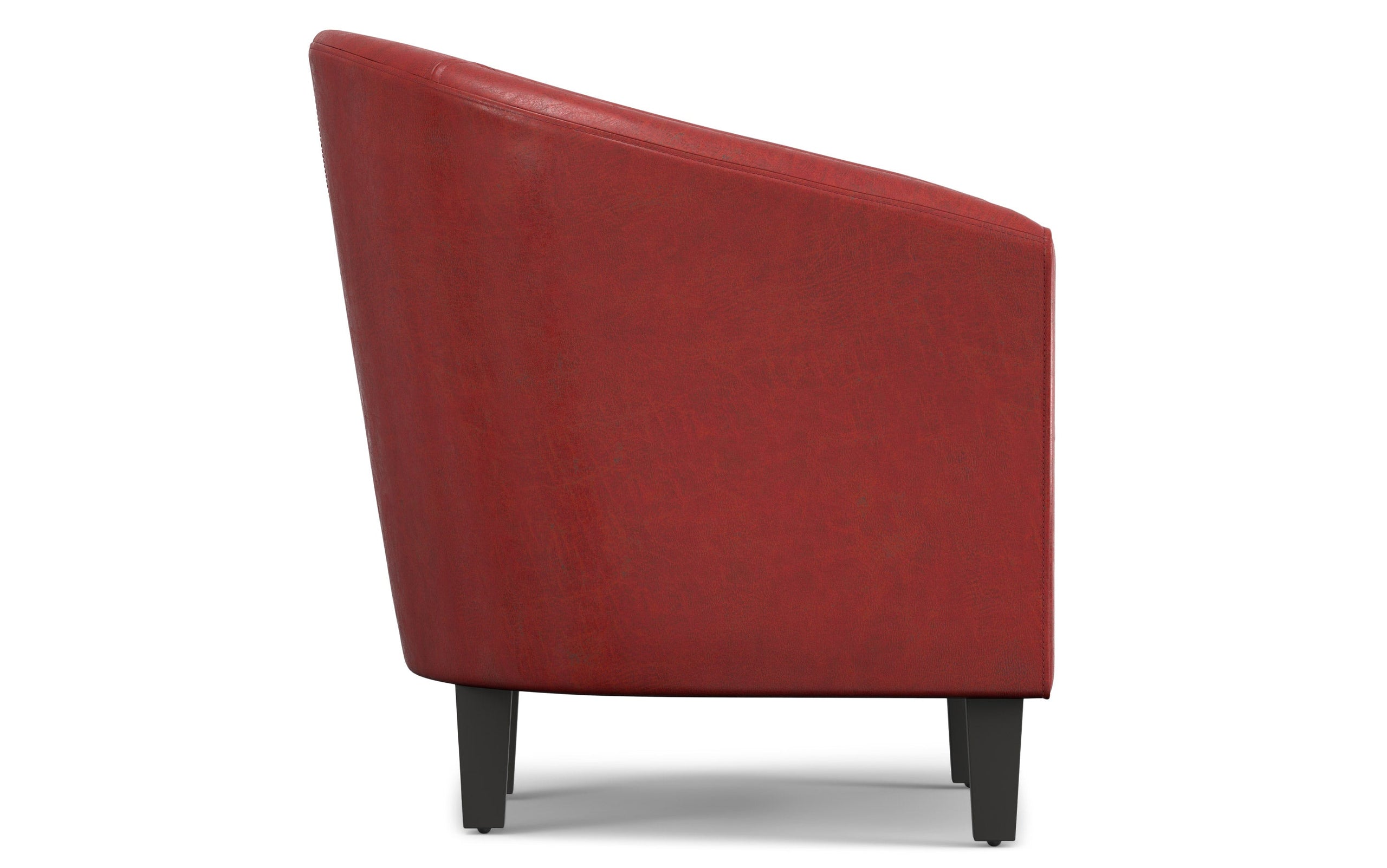 Red Vegan Leather | Austin Vegan Leather Tub Chair