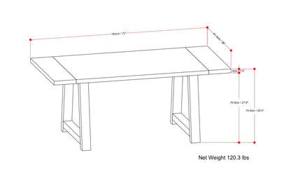 Natural Polyester Fabric | Bartow / Whitley 5-Piece Dining Set