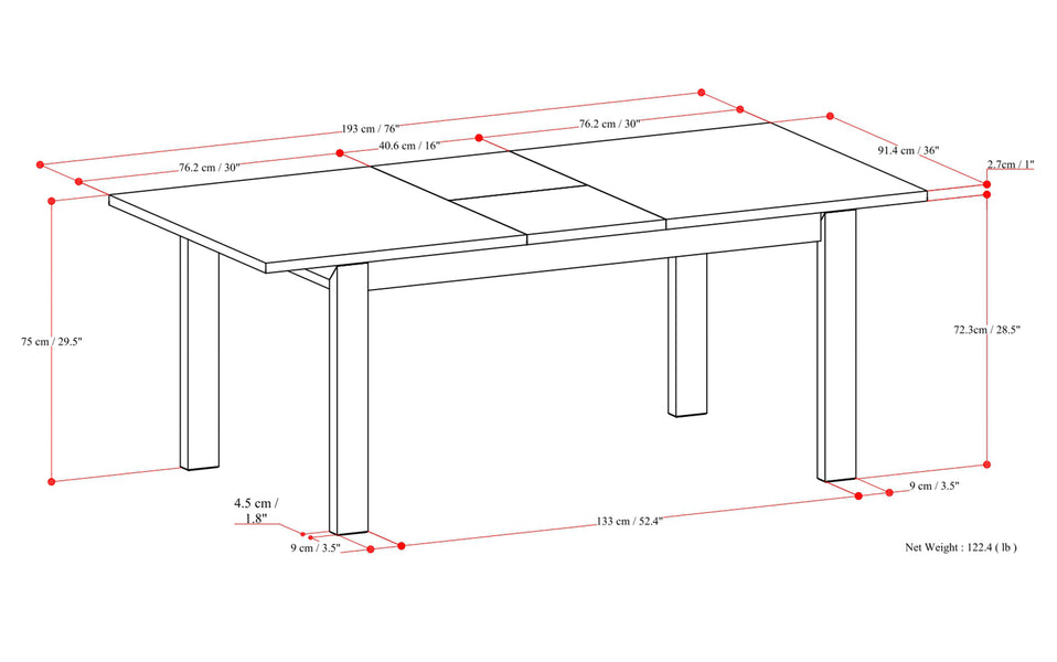 Oak Oak | Wilson Extendable Dining Table