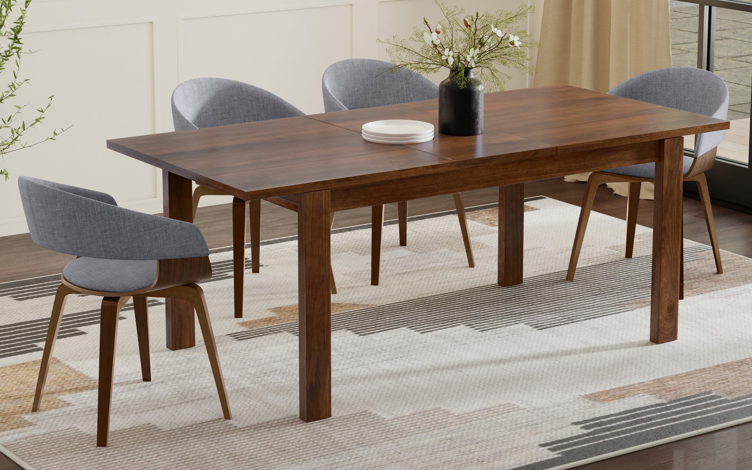 Walnut Walnut | Wilson Extendable Dining Table