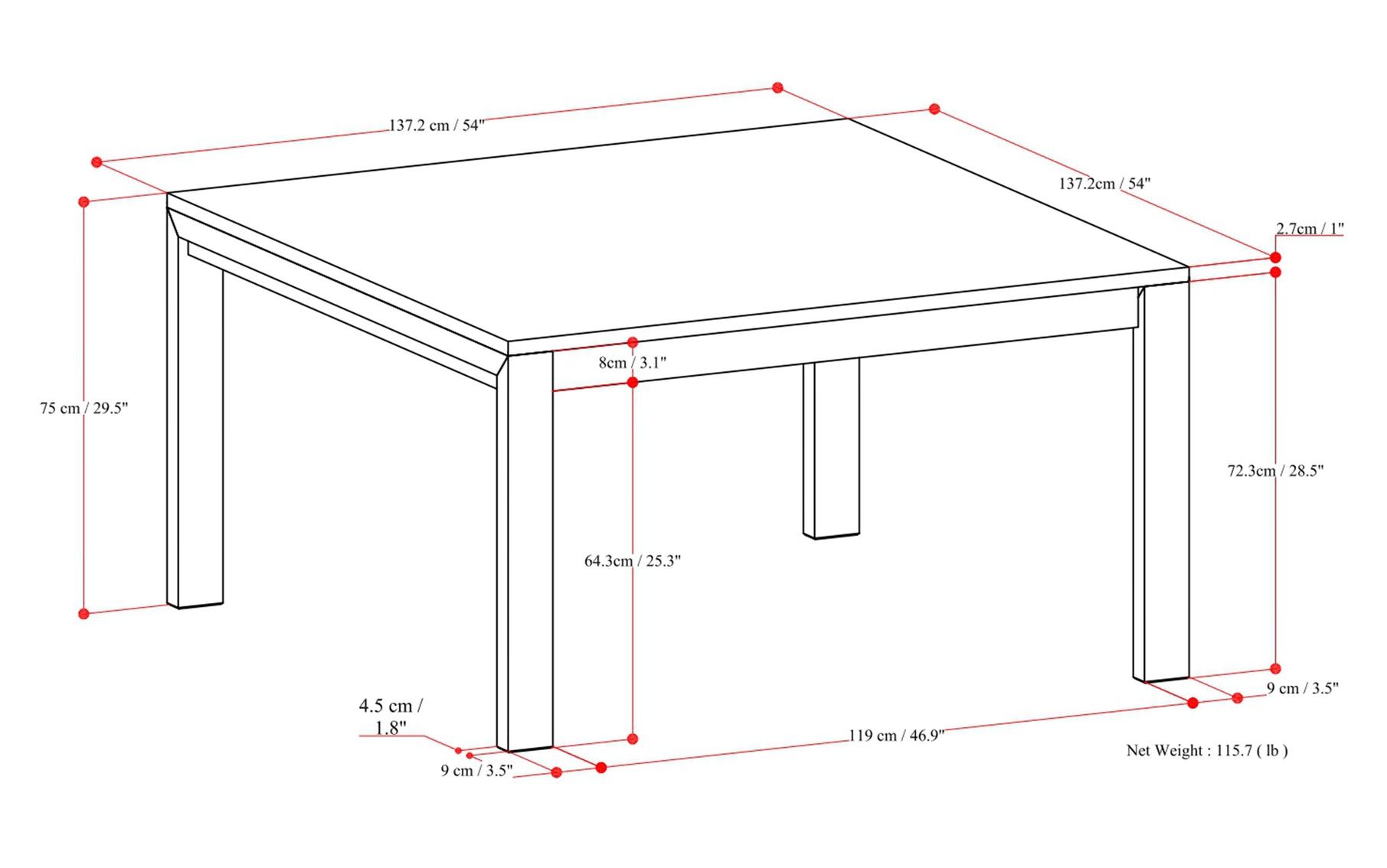 Oak Oak | Wilson Square Dining Table