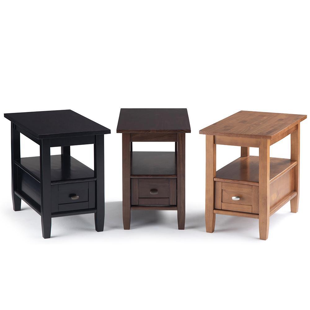 Black | Warm Shaker Narrow Side Table